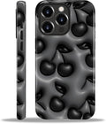 for iPhone 14 Pro Case, HL2 Cute Cool Cherry Black Hybrid 2 Layer Hard Shell by Unknown