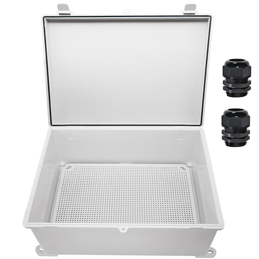 Zulkit Junction Box ABS Plastic Waterproof IP65 Electrical Boxes Hinged Shell by Zulkit