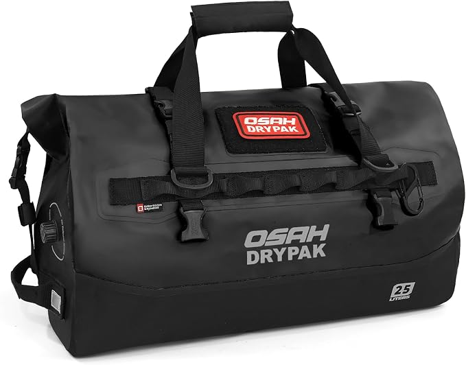 Waterproof Duffel Bag 25L/40L/60L – Heavy-Duty Motorcycle Tail Bag, Roll-Top by OSAHDRYPAK