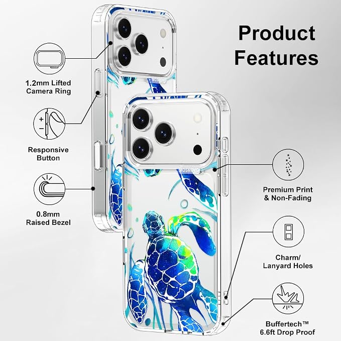 MOSNOVO for iPhone 17 Pro Case | Military Grade 6.6ft Drop Tested | Camera - Image 7
