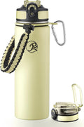 GOSWAG Insulated Sports Water Bottle, 24oz 2 Lids, Stainless Steel Water Bottles by GOSWAG