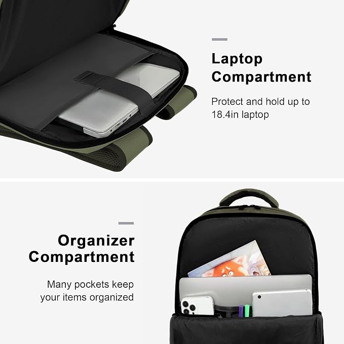 MATEIN Extra Large 45L Travel Backpack, Airline Approved Carry on Backpack - Image 4