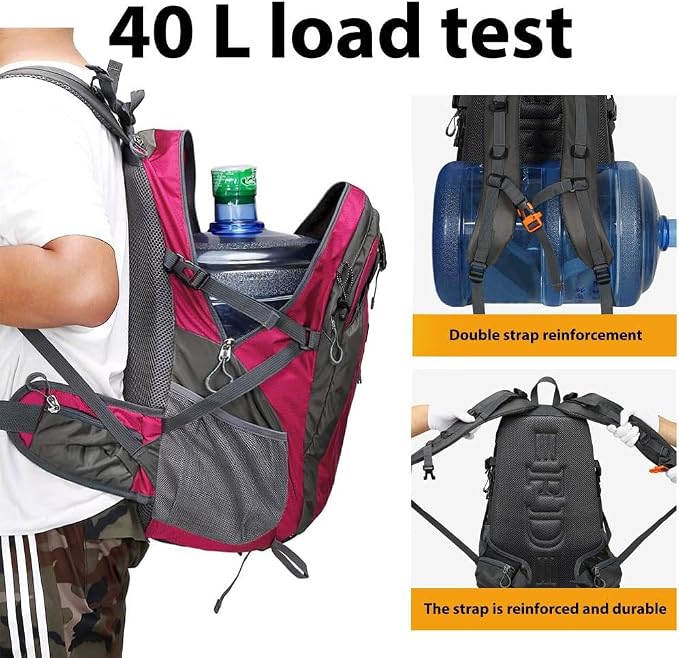 FENGDONG 40L Waterproof Lightweight Hiking, Travel Backpack - Image 5