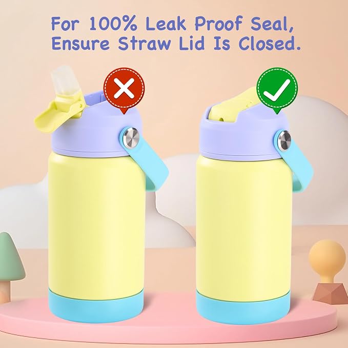 Kerilyn 12oz Kids Water Bottle, Stainless Steel Insulated Water Bottle - Image 8