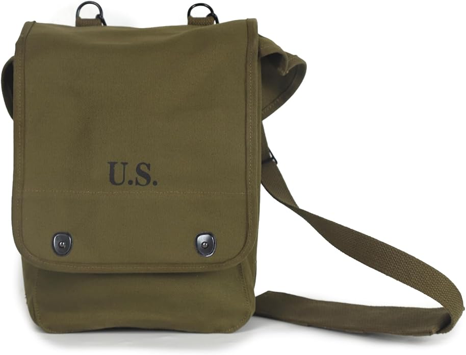 WWII WW2 US Map Case Canvas Olive Green by ANQIAO