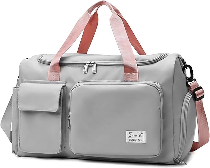 Suruid Travel Duffel Bag with Shoes Compartment Sports Gym Bag with Dry Wet by SURUID