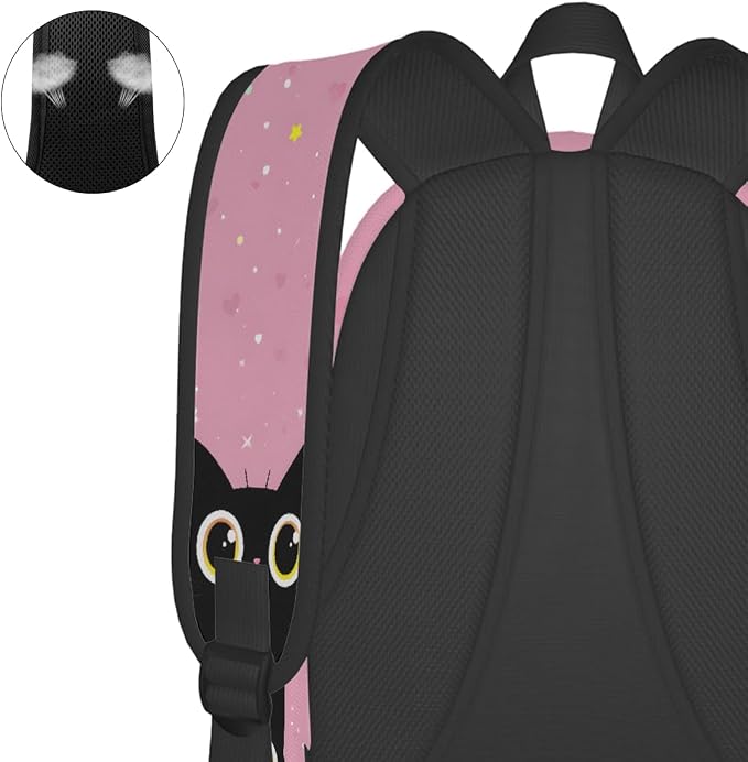 cfpolar 17 Inch Backpack Cute Cartoon Cats Laptop Bag Shoulder Bag School - Image 7