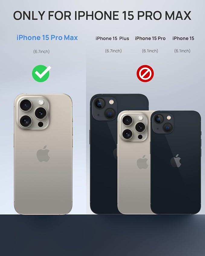 Lanhiem Magnetic for iPhone 15 Pro Max Case, IP68 Waterproof Dustproof Case - Image 2