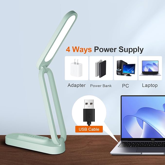 Giryuhd LED Desk Lamp for Office Home & Battery Operated Lamp Rechargeable Lamp - Image 4