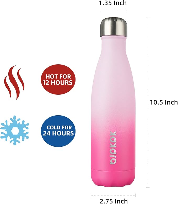 BJPKPK 17oz Insulated Stainless Steel Water Bottle Metal Water Bottles - Image 2