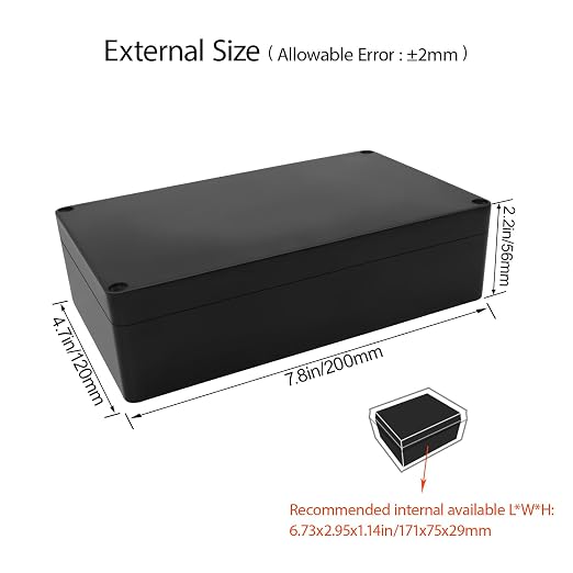 LeMotech Project Box ABS Plastic Junction Box IP65 Waterproof Hobby Box - Image 2