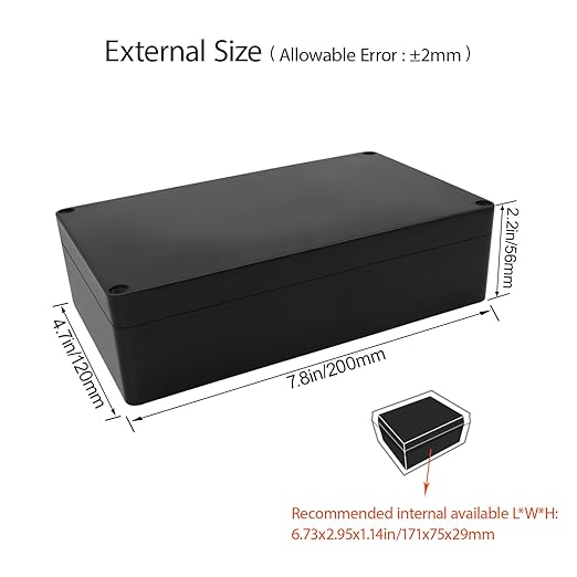 LeMotech Project Box ABS Plastic Junction Box IP65 Waterproof Hobby Box - Image 2
