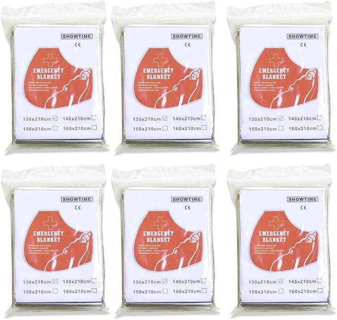 Emergency Mylar Thermal Blankets, Space Blanket Survival kit Camping Blanket by iforyHealthyLiving