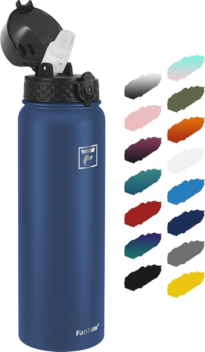 Fanhaw 32 oz Insulated Stainless Steel Water Bottle by FANHAW