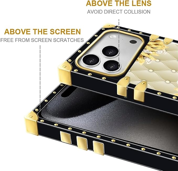 for iPhone 17 Pro Max Case Luxury Golden Decoration - Image 7