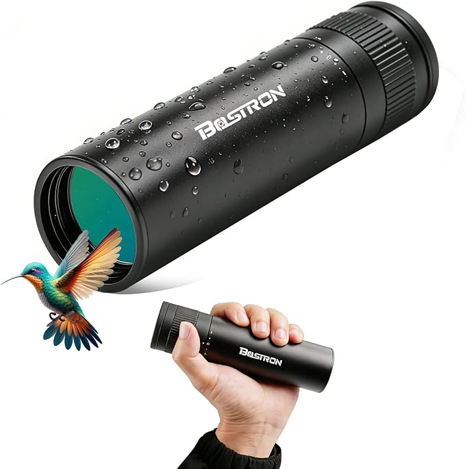 10x32 HD Monocular Telescope for Adults High Powered, Metal Cover Waterproof by BOSTRON