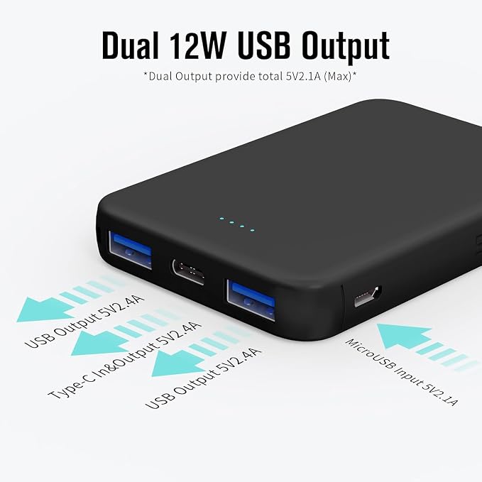 VANYUST S22 Portable Charger, Mini Colorful Power Bank, 5000mAh External - Image 3