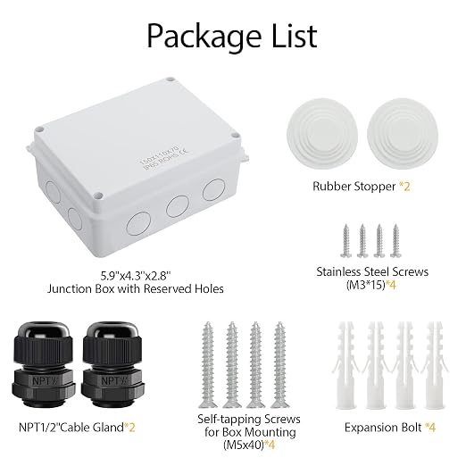 LeMotech Junction Box, Electrical Box IP65 Water Resistant Dustproof ABS - Image 7