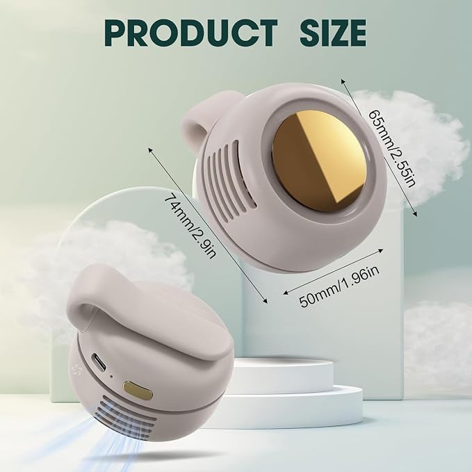 Oprtuisi Portable Bladeless Clip-On Mini Fan, - Image 6
