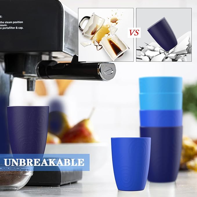 Homienly Cup Sets for Kitchen 12oz Wheat Straw Cups Unbreakable Drinking Cups - Image 5