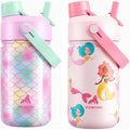 POWCAN 2 Pack 12 oz Kids Insulated Water Bottle by POWCAN