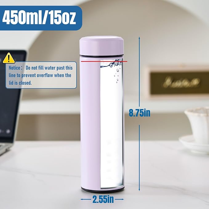 PARACITY Insulated Water Bottle, 15 oz Stainless Steel Thermal mug, Double Wall - Image 8