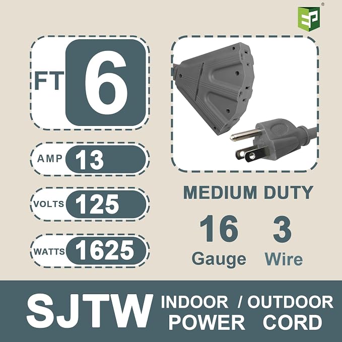 EP 6 Ft Outdoor Extension Cord - Image 2