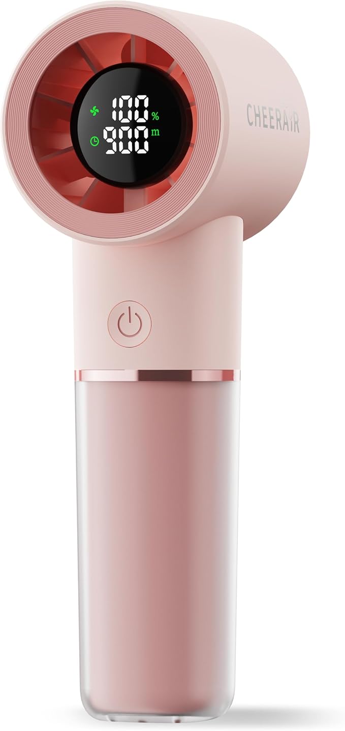 Handheld Portable Fan, 6-Speed Powerful Mini Personal Fan, Rechargeable 5000mAh by CHEERAIR