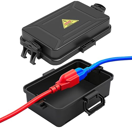Mini Outdoor Electrical Box, IP54 Waterproof Extension Cord Cover Weatherproof by DIQMIAQ