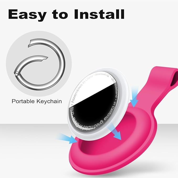 Linsaner Case for AirTag 2nd Gen & 1st Gen, Silicone Holder Keychain Key Ring - Image 4