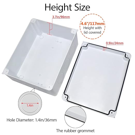 LeMotech Junction Box, Electrical Box IP65 Water Resistant Dustproof ABS - Image 6