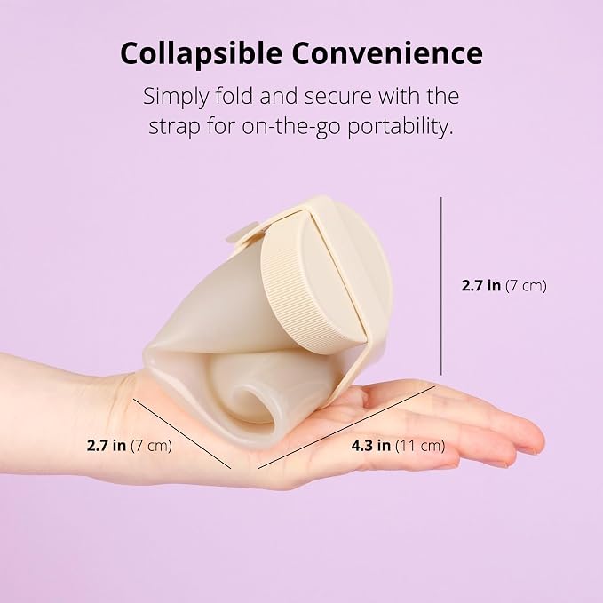 BLUE GINKGO Collapsible Water Bottle – Lightweight, Foldable Silicone Bottle - Image 3