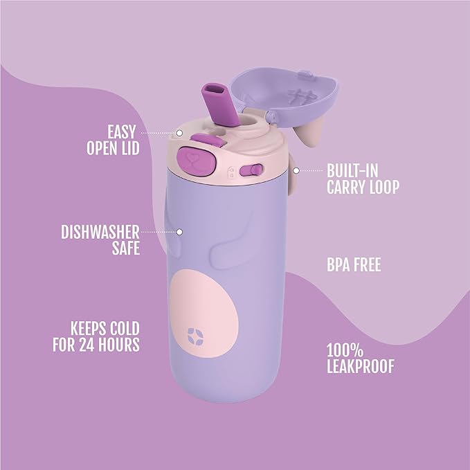 Ello Ellies 12oz Vacuum Insulated Stainless Steel Kids Water Bottle - Image 3