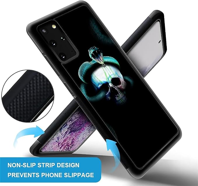 for Samsung Galaxy S20 Plus Case, Skeleton Winding Snake Pattern Graphic Design - Image 5