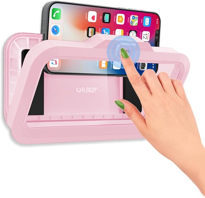 URROY Shower Phone Holder Waterproof One-Touch Open Shower Phone Case Anti-Fog by URROY