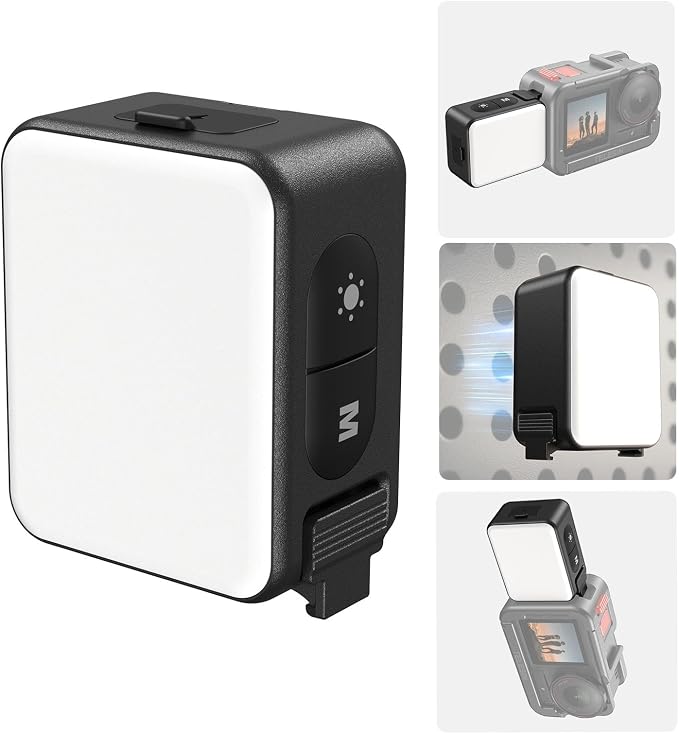 TELESIN Vlogging Light Mini LED Action Camera Video Light Magnetic Photography by telesin