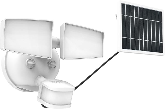 HALO Next Gen Solar-Powered LED Security Floodlight, 2 Head w/Motion Sensing by HALO