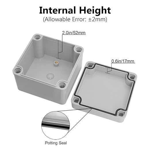LeMotech IP67 Waterproof Junction Box ABS Plastic Project Box Dustproof - Image 4