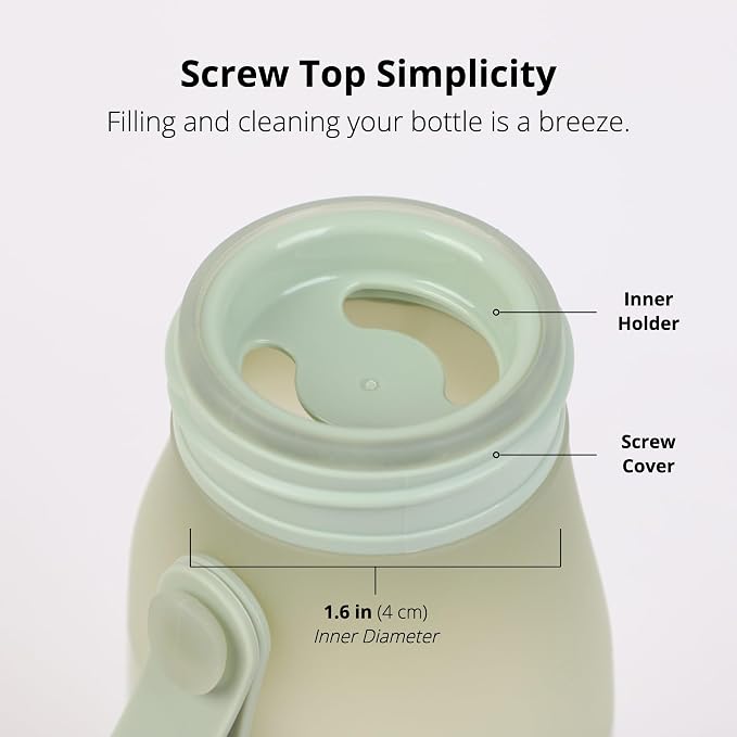 BLUE GINKGO Collapsible Water Bottle – Lightweight, Foldable Silicone Bottle - Image 5