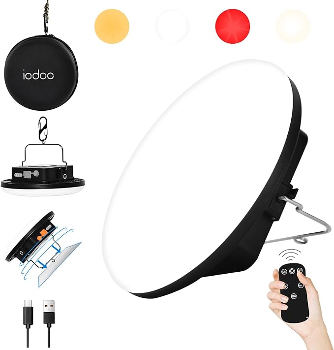 IODOO 16500mAh 60W Rechargeable Camping Light by Fromnowonlightupthisworld