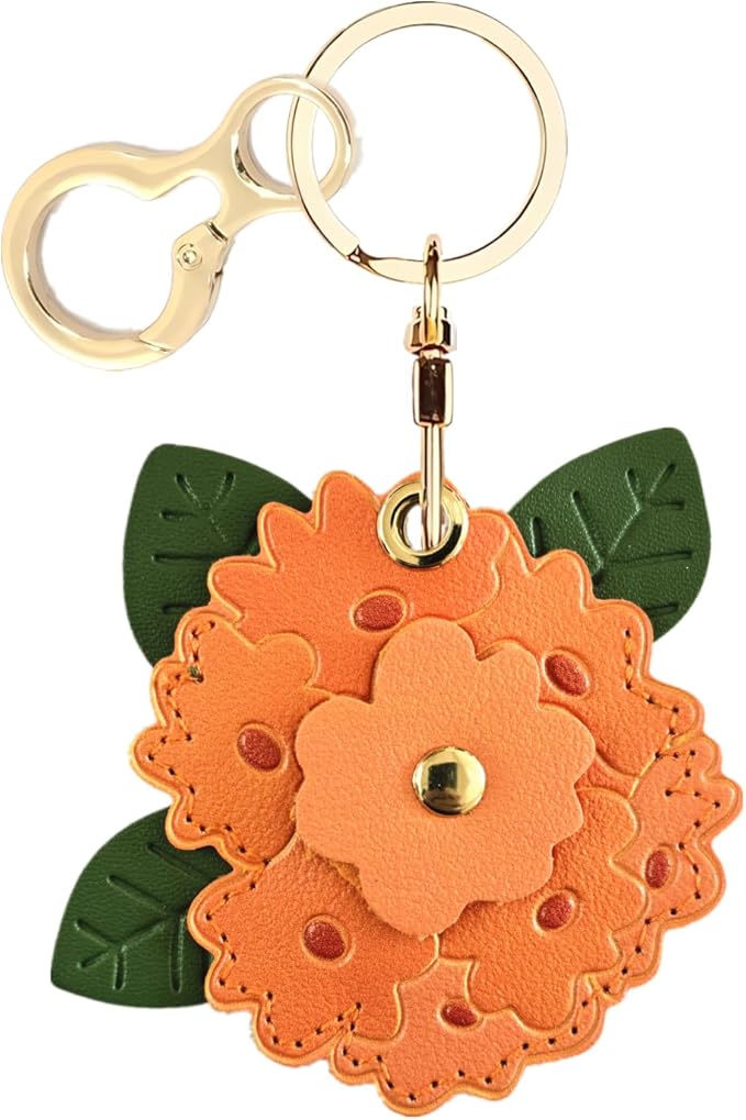 BORKUANA Leather Keychain Holder Case Compatible by BORKUANA