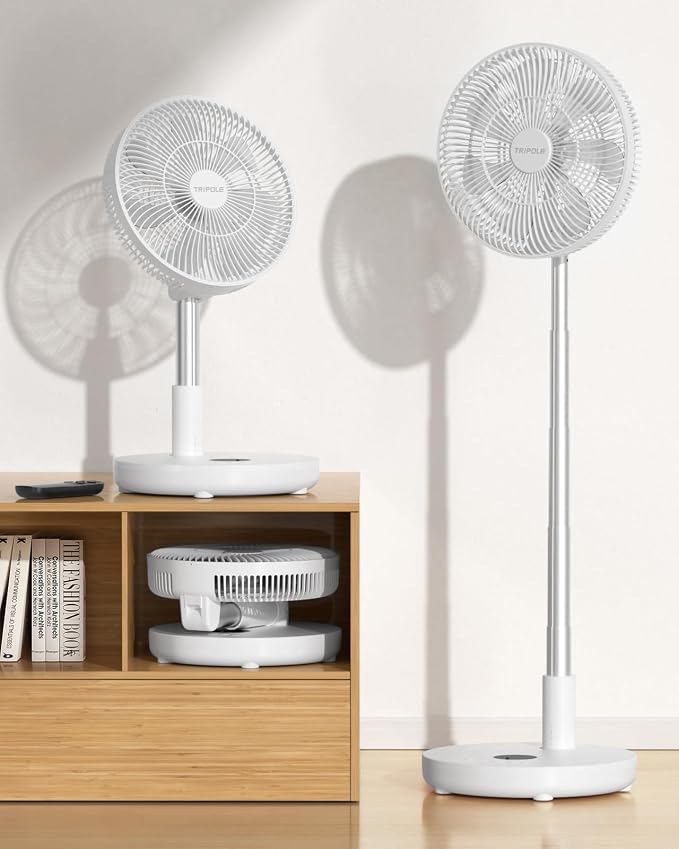 TriPole Oscillating Fan Portable Quiet Standing Fan - Image 7
