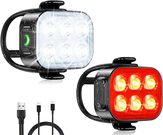 Zewdov Bike Lights for Night Riding, USB Rechargeable Bike Lights Front and Back by ZewdovUSOfficial