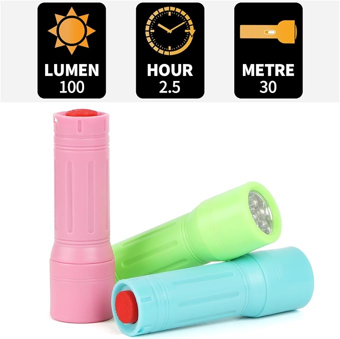 9-LED Mini Flashlight, Small Multicolor Flashlights - Image 4