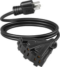 DEWENWILS 6FT Extension Cord, Tri-Tap Extension Cord Splitter, 3 Outlet 16/3 by DEWENWILS