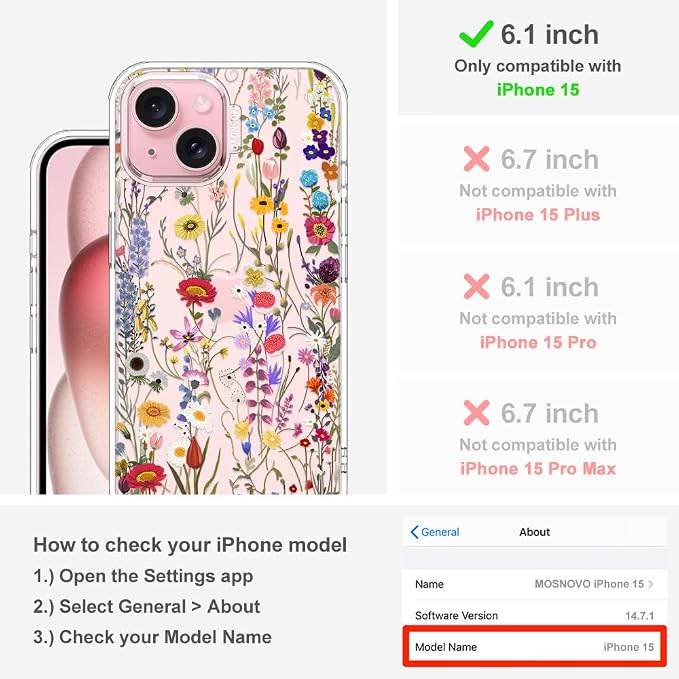MOSNOVO Case for iPhone 15 - Image 2