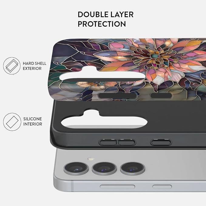 Compatible for Samsung Galaxy S25 FE 5G Case, Dual Layer Heavy Duty 2 in 1 - Image 2