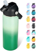 Fijinhom 18oz Insulated Stainless Steel Water Bottle, Wide Mouth Double Wall by Fijinhom