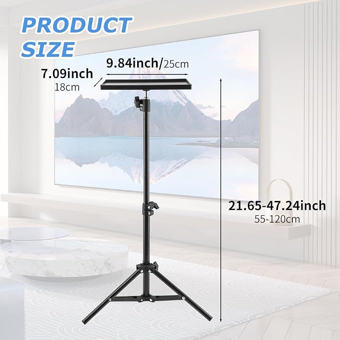 Projector Tripod Stand, Portable Laptop Tripod Stand, Adjustable Height 21.65 - Image 2