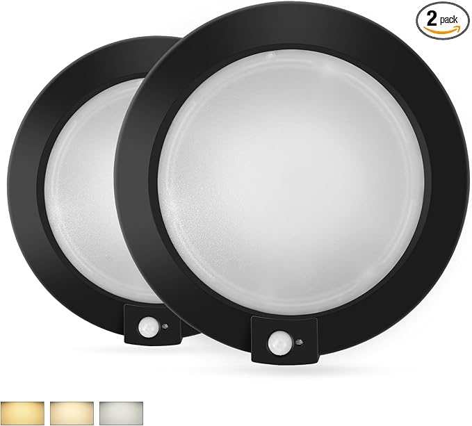 ECOELER Motion Sensor Ceiling Light, 3CCT Selectable Motion Detector Disk Lights by ECOELER